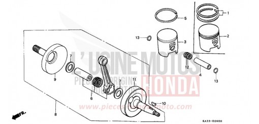 VILEBREQUIN/PISTON CR125RJ de 1988